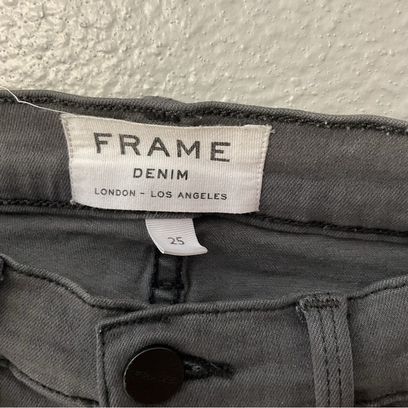 FRAME Grey Shred Le Skinny de Jeanne Jeans size 25 - Picture 6 of 13